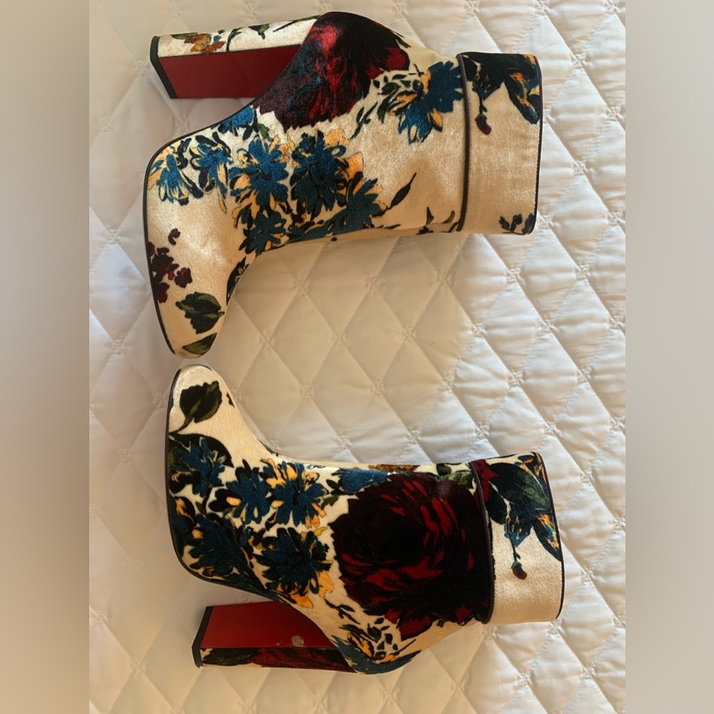 Christian Louboutin Velours Bouquet Boots